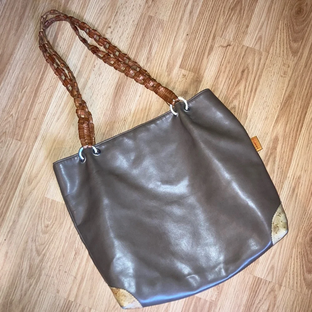 Designer Furst Leather Braided Handle Clasp Closure Tote Bag Purse OOAK - Picture 6 of 16